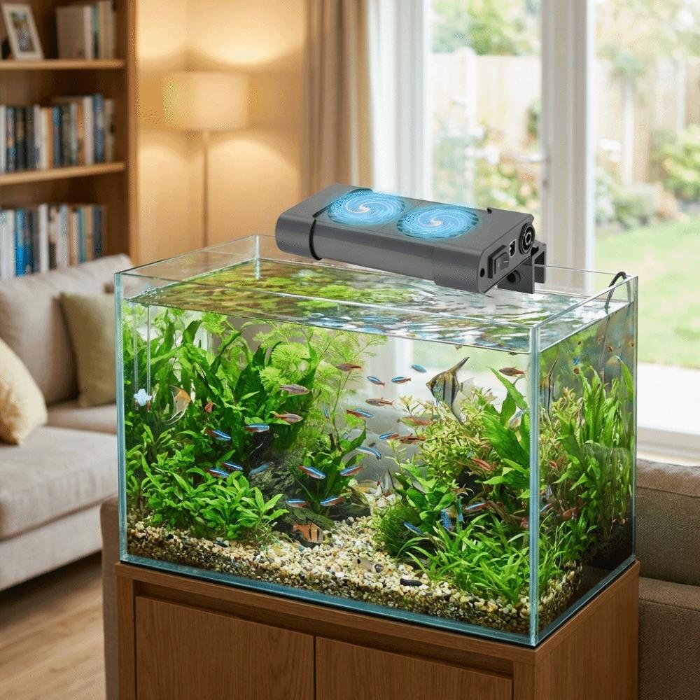 135° Rotation Heat Dissipation Fan 2/3/4/5/6 Head System Chiller Control Fish Tank Cooler  Summer