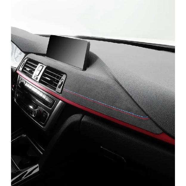 Beterhumz Make of Alcantara For BMW F30 F32 F34 328i 320i 330i Car Dashboard Panel Multimedia Trim Stickers Interior Accessories
