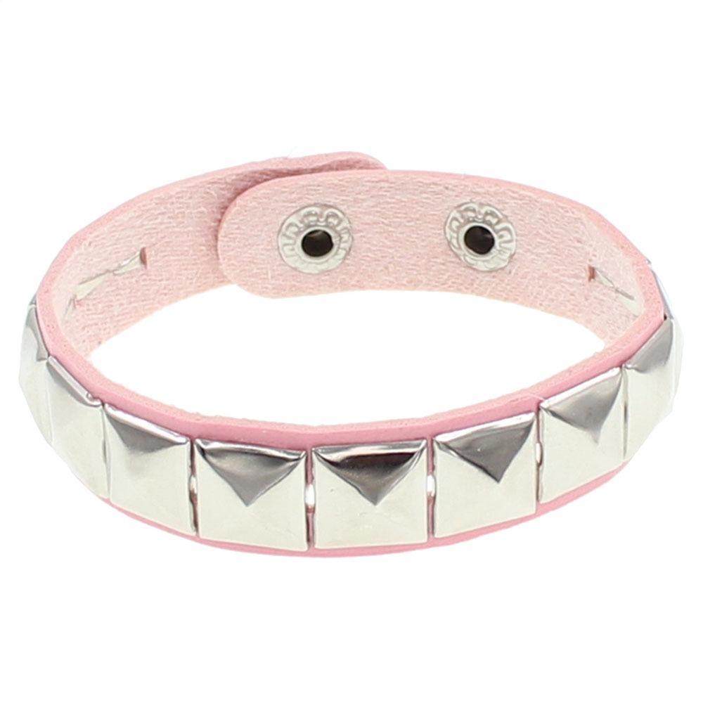 Punk Hip-hop Single Row Square Rivet Bangles Fashion Rock Opening Adjustable Couple Wristband for Women Men Jewelry Accessories
