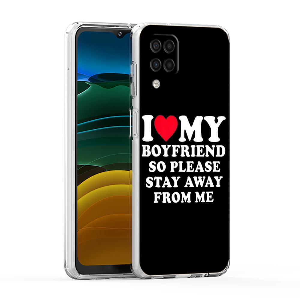 Cute I Love My Girlfriend Boyfriend Case For Samsung A13 A33 A35 A55 A73 A53 A23 A51 A71 A21S A31 A41 A05s A03S A15 A25 5G Cover
