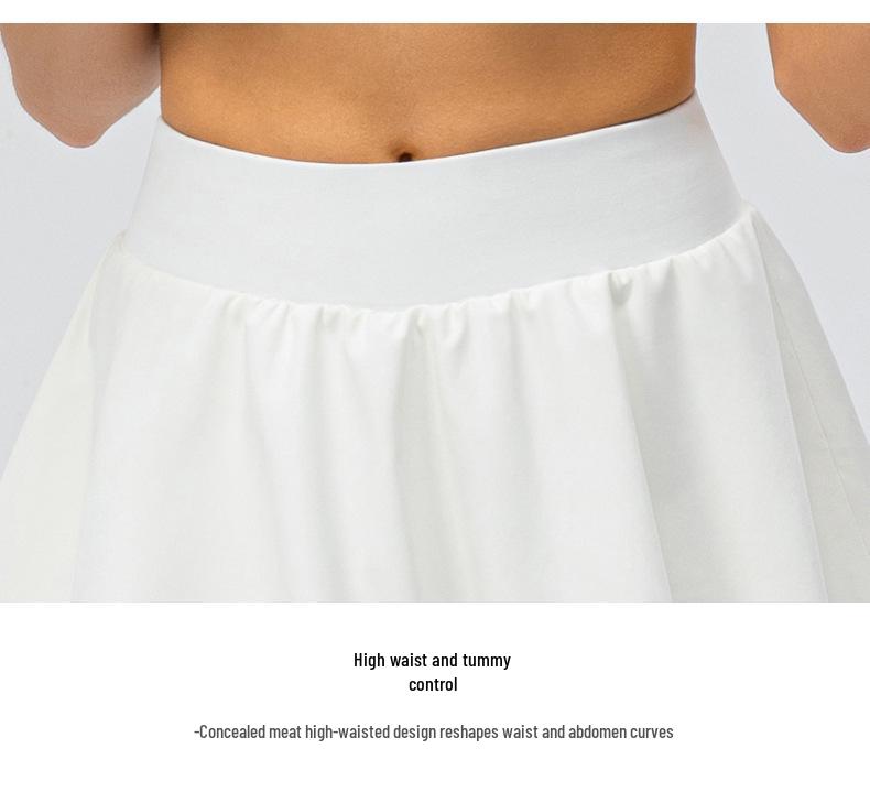 Women's Nude Feeling Yoga Tennis Skirt - Anti-Exposure, Breathable, Fitness & Dance Skirt for Running.