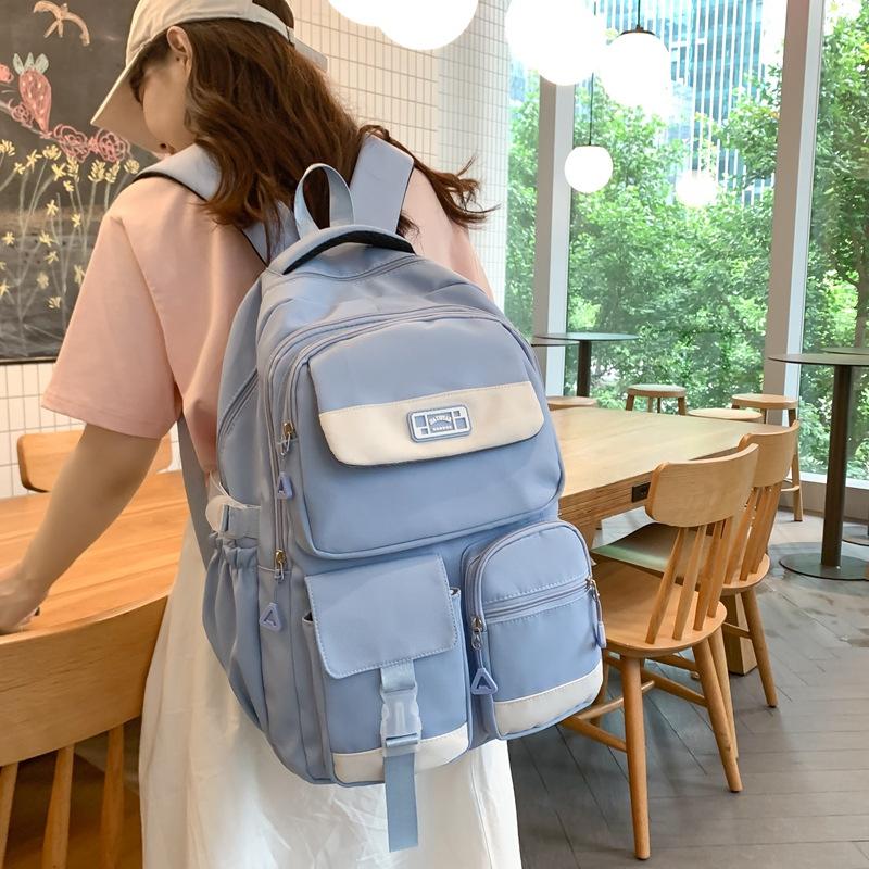 Schoolbag College Student Women's Backpack Simple High-value College Backpack Girls Large-capacity Middle School Student Schoolbag Campus Style