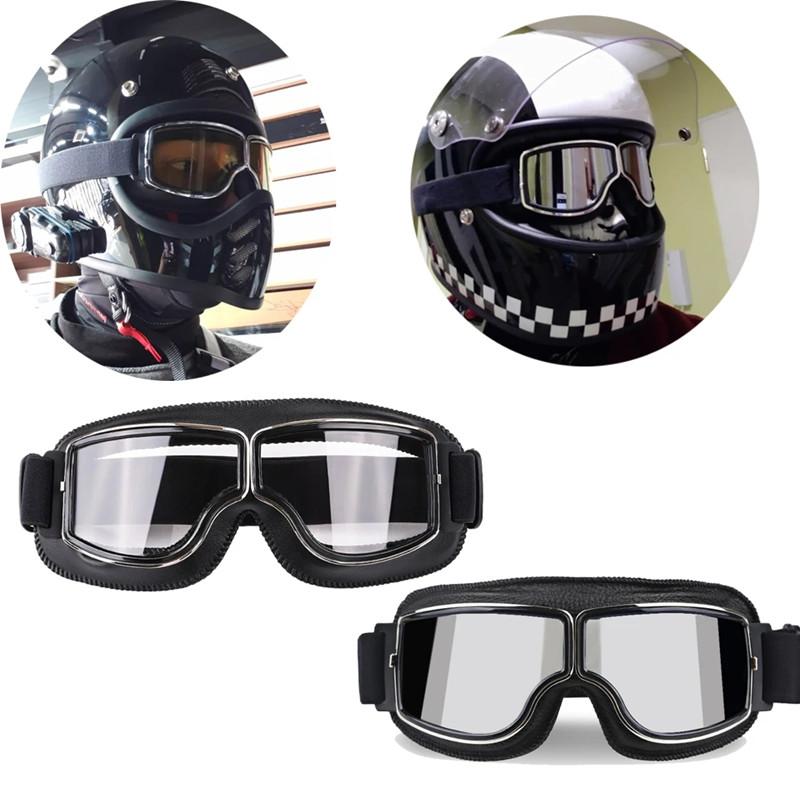 1pcs Vintage Windproof Motorcycle Goggles Retro Motocross Cycling Outdoor Dirt Bike Eye Protection Sunglasses