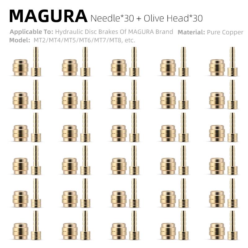 

WEST BIKING Bike Brake Hose Jiont Oil Needle Mountain Bike Hydraulic Brake Olive Head For SHIMANO BH59 BH90 TEKTRO SRAM MAGURA 30pcs MAGURA