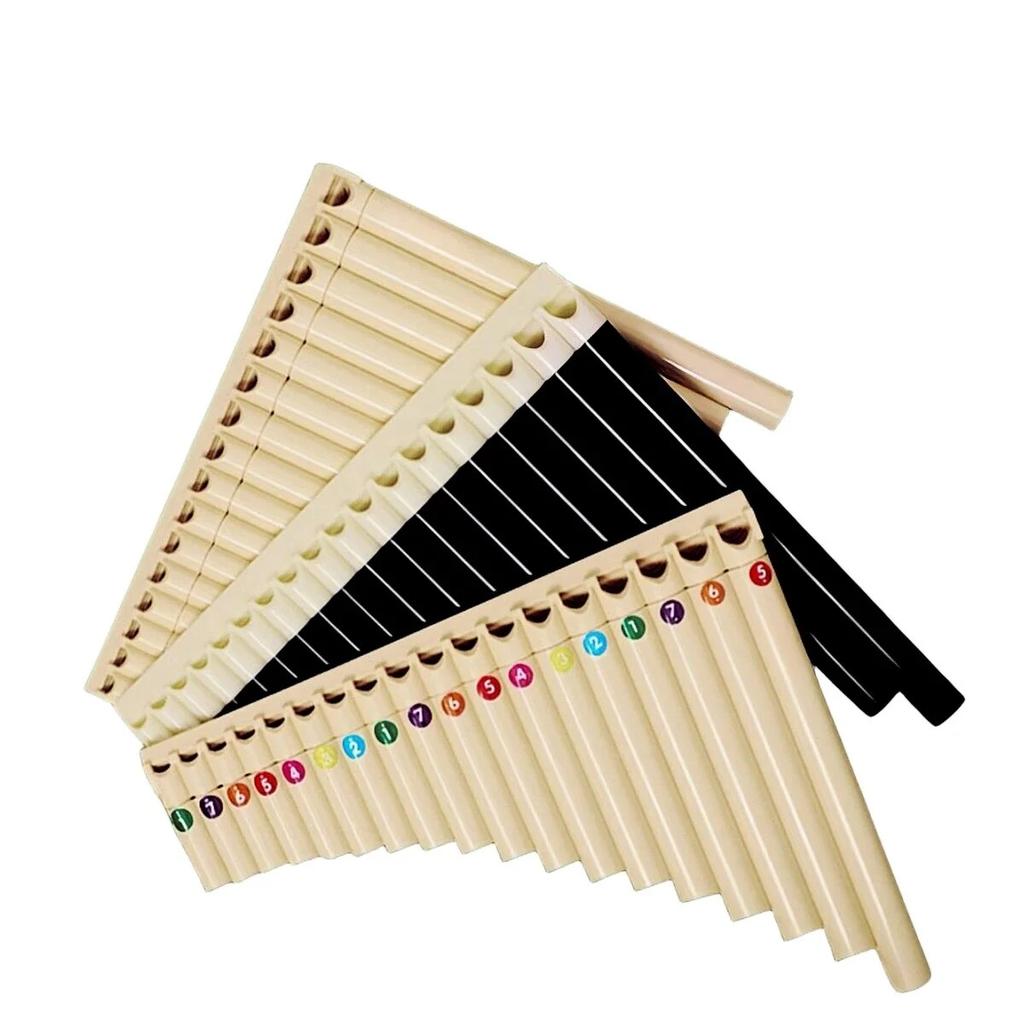 Miwayer Panflöte 18 Pfeifen Umweltfreundliches Harz C-Ton Leicht zu lernen Panflöte Panflöte Musikinstrument