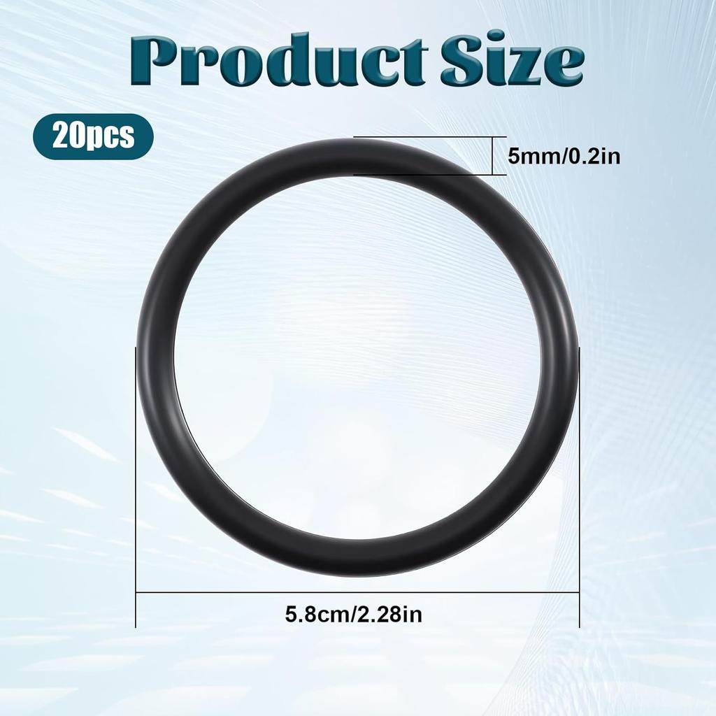 20 Pcs Bumper Quick Release O Rings Bumper Fasteners Washers Replacement Quick Release Rubber Bands Washers for Car Bumper (Black)