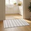 Colorful Striped Pattern Floor Mat Flannel Door Mat Non-Slip Bedroom Living Room Home Decor