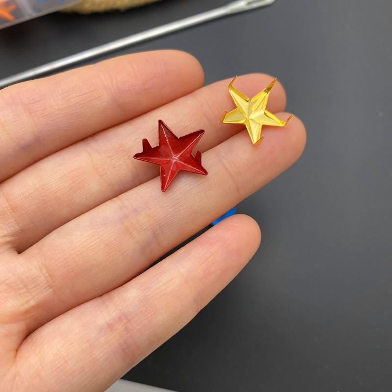 1 Box Fashion Five-pointed Star Claw Nails Box Clothing Shoes Bag Leather Accessories Clothing  Color Claw Nails