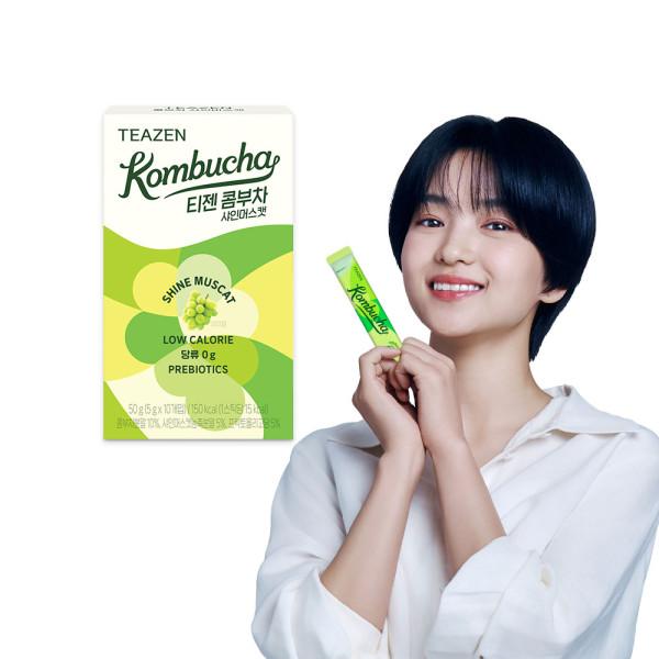 Teazen Kombucha Shine Muscat 10 палочек, Корейский комбуча