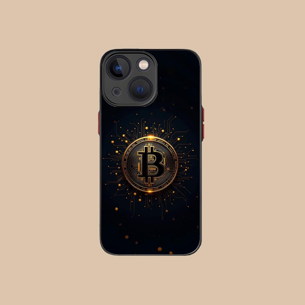 

Bitcion Pattern Phone Case for iPhone 17 16 15 14 13 12 11 X XR XS Air Pro Max Plus Mini Skin Feel Cover iPhone XS Max