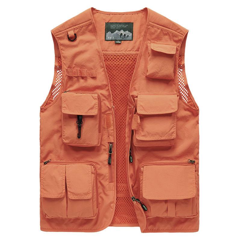 Men's Multi-Pocket Mesh Vest for Outdoor Photography and Fishing