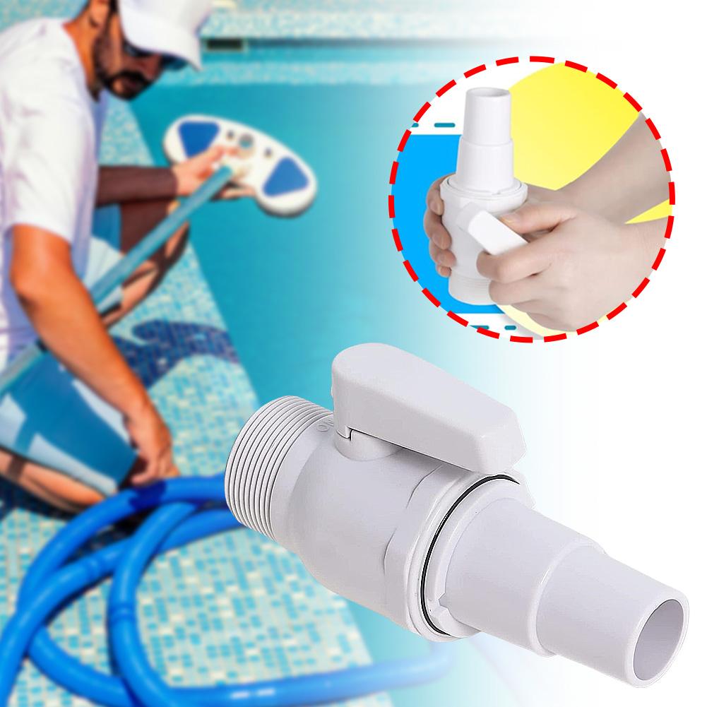 Robinet sferic cu 2 căi Robinet pompă piscină 1.5 - 1.25in Conector de oprire filtru piscină Furtun Evaluare maximă a presiunii 50 PSI pentru piscine
