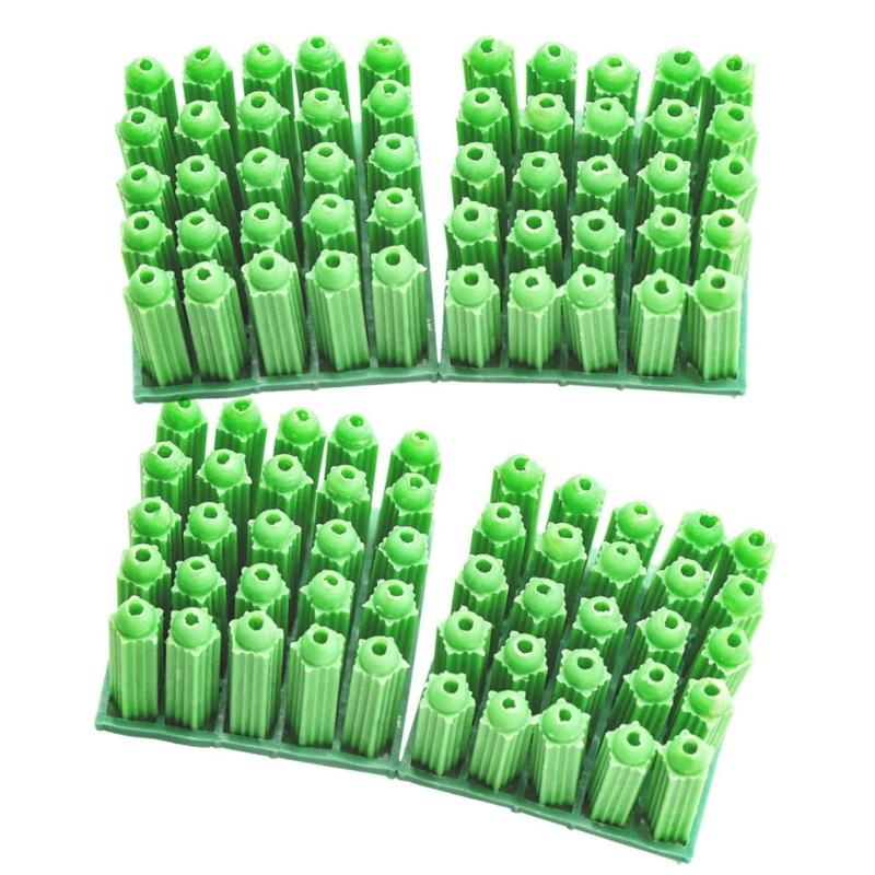  100pcs Green Nylon Expansion Plugs For High Load Bearing Wall Mount DIY Projects