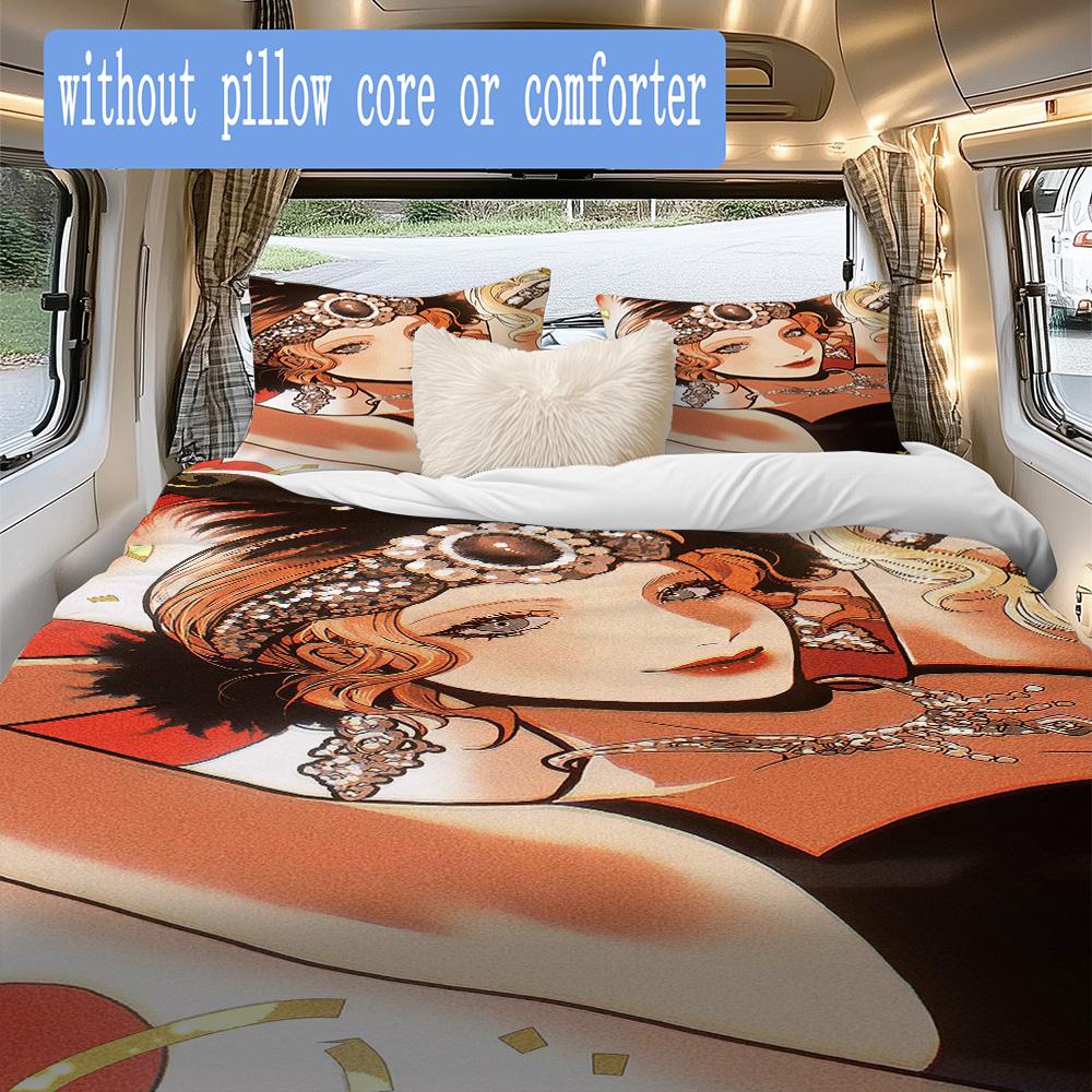 I feel Pattern Bedding,Quilt Set Quilt Cover Pillowcase Home Birthday Gift (1*duvet cover+2*pillowcase,without core)DSJT261018209