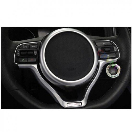 ABS Matte Inner Steering Wheel Molding Frame Trim Fit For Sportage KX5 2016~2017