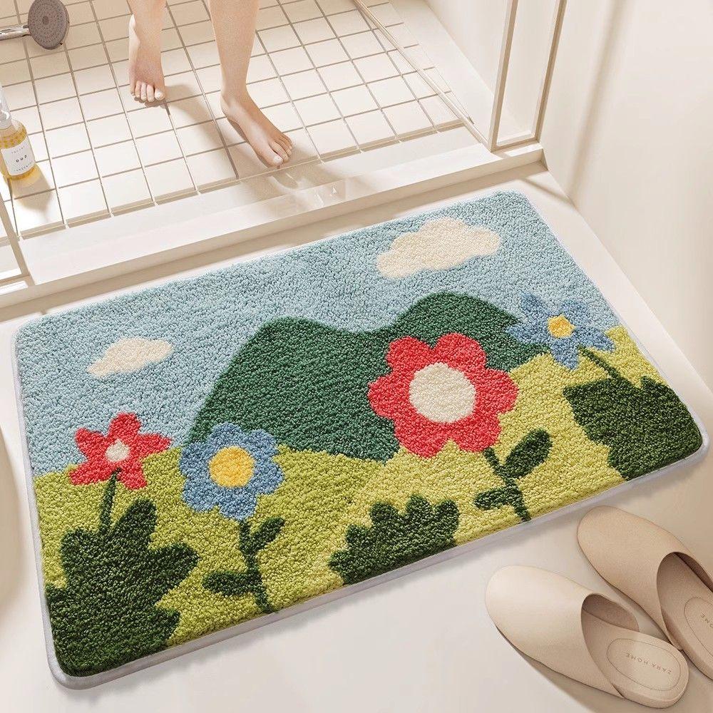 Bathroom Floor Mat Anti Slip Floor Mat Bathroom Entrance Absorbent Carpet Bathroom Entrance Foot Mat