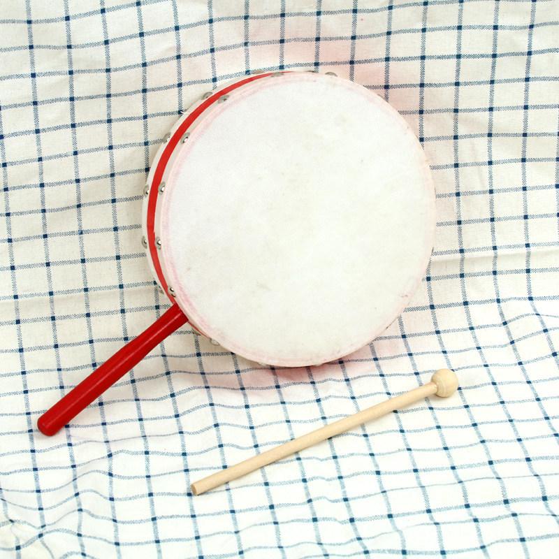 Xinjiang Dance Double-Sided Hand Drum: Kindergarten Orff Instrument Sheepskin Tambourine