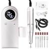 45000 RPM New Portable Nail Drill Professional Rechargeable Electric Nail File Machine File for Acrylic Gel Polishing Removing
