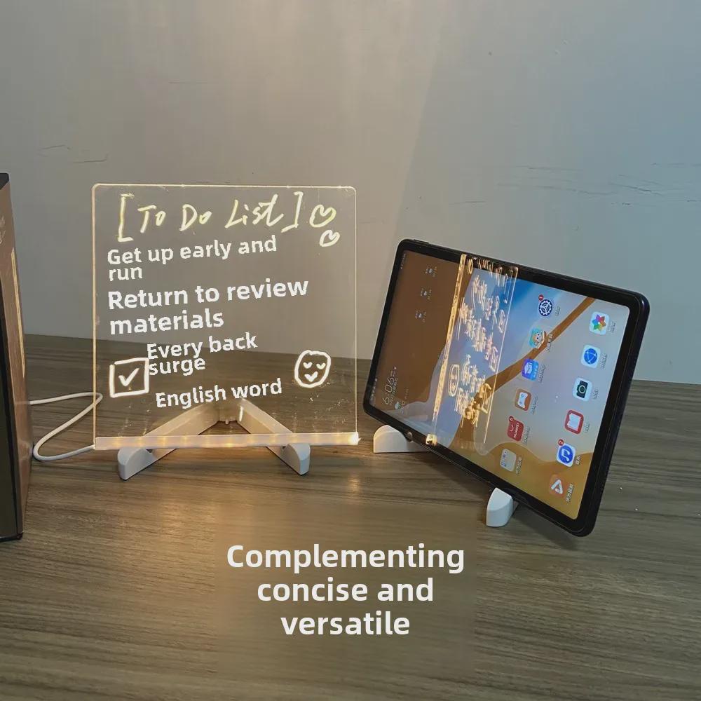 Beleuchtete Acryl-Schreibtafel für Kinder – löschbar, eigenständig, Cartoon-Design mit Licht