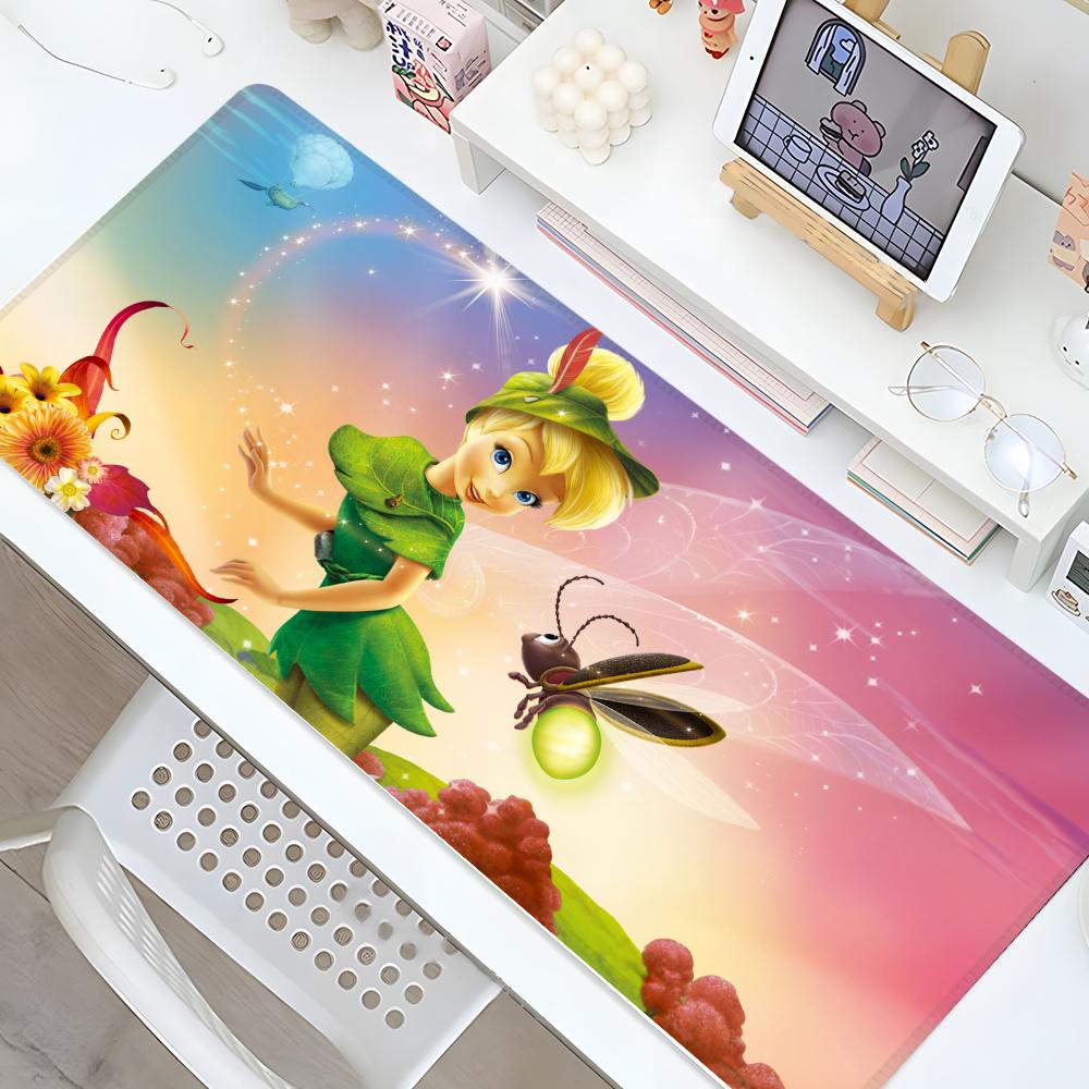 tinker bell Mouse Pad Gaming Locking Edge Big Computer Gamer Large Rubber Art Mousepad Laptop Valorant Desk Mat