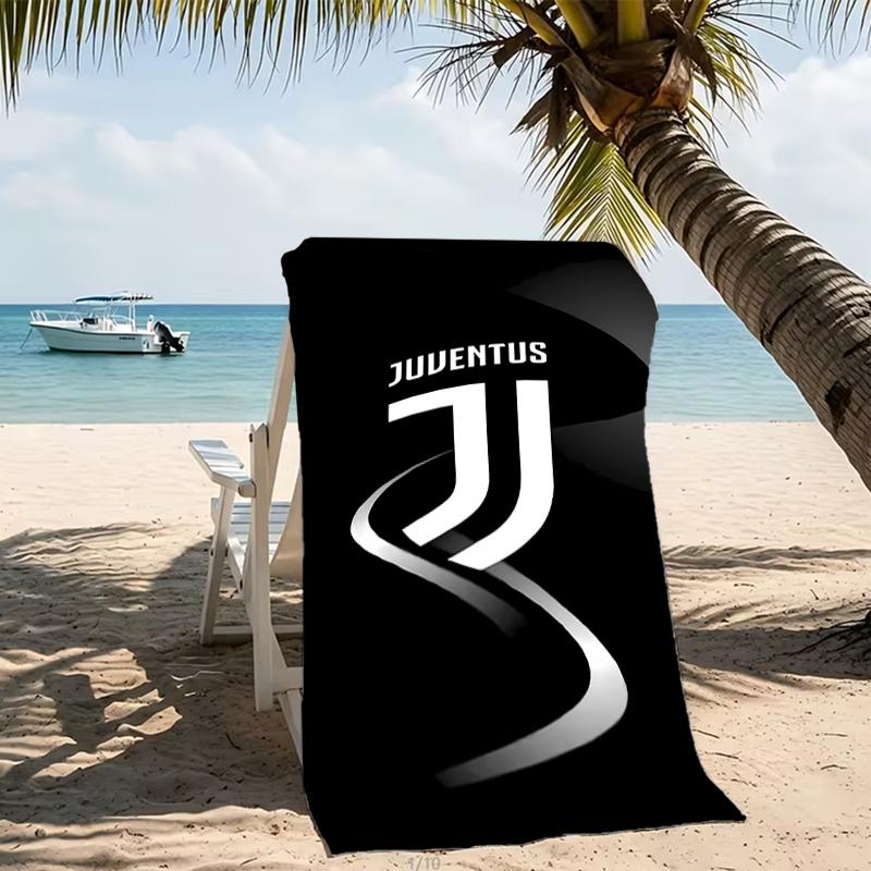 Beach Towel with Juventus FC logo Pattern - soft,absorbent,machine washable Lightweight&Modern,swimming,Travel Essentials
