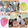 3Pcs Glittery Fruit Shaped Stress Relief Ball Set, Sensory Squeeze Toys, Random Style & Color