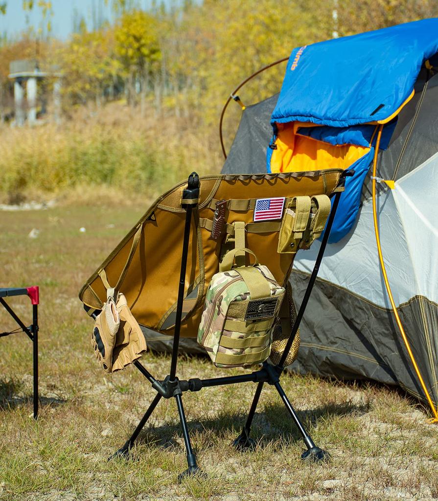 iClimb Outdoor Ultra Foldable Beach Chair with Storage Convenient To Bag Sports Day One Year Warranty Chair, Light, Compact, Bag, Carry, Fishing,