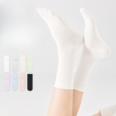Damen Frühlings- und Sommer-Dünne Monats-In-The-Tube Knochenlose Eis-Eis-Haufen-Socken