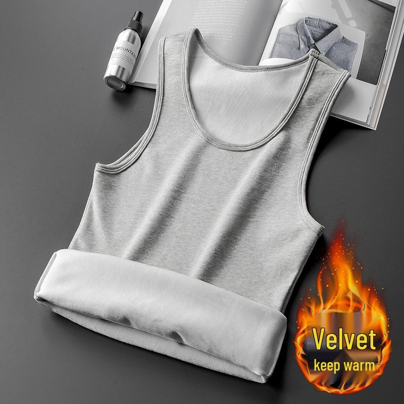 Men's Fleece-Lined Thermal Vest - Sleeveless Winter Layer
