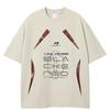 Streetwear Bothsides Graphic T-Shirt Cotton Tshirt Unisex Tops Tees Summer Short Sleeves T Shirt