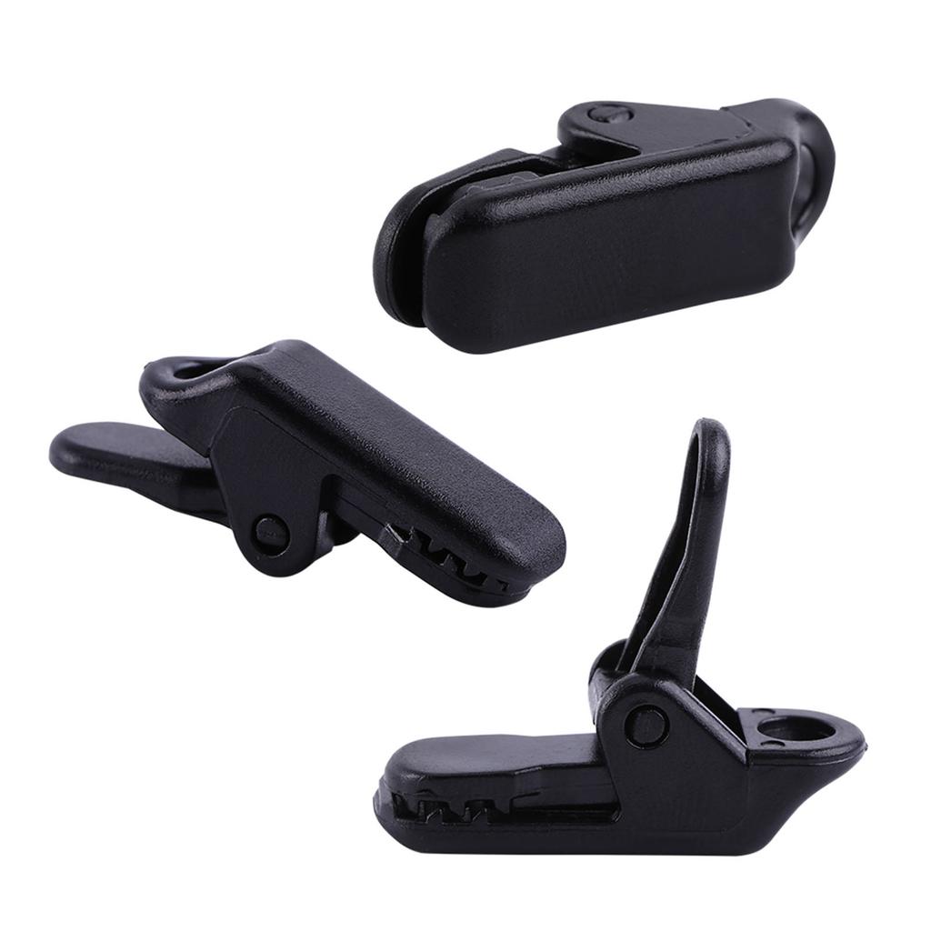 20pcs Bag Black Trap Clips Jaw Tent Snaps Camping Clamp Clips Tent Tighten Outdoors
