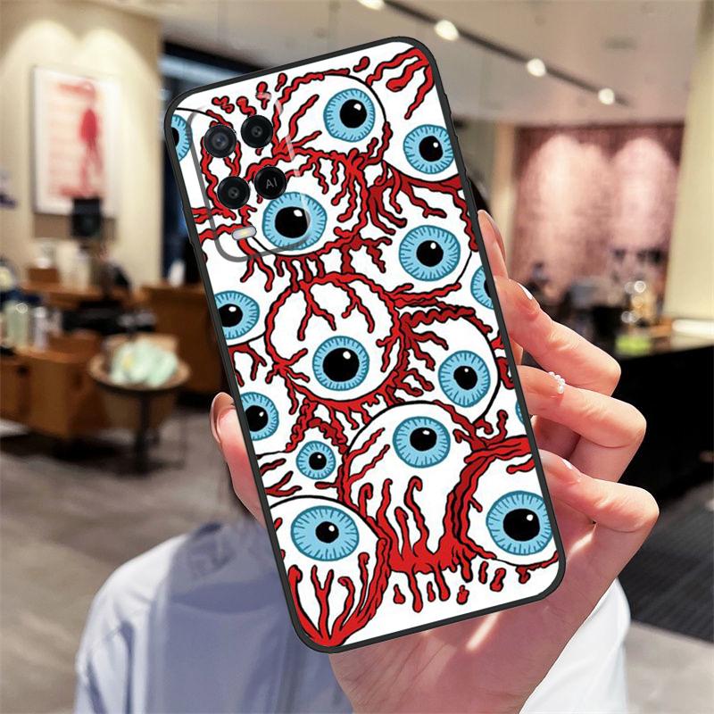 Crazy Eyeball Pattern Case For Oppo A94 A54 A40 A60 A80 A98 A78 A18 A38 A58 A16 A76 A96 A17 A77 A74 A57S A15 Cover