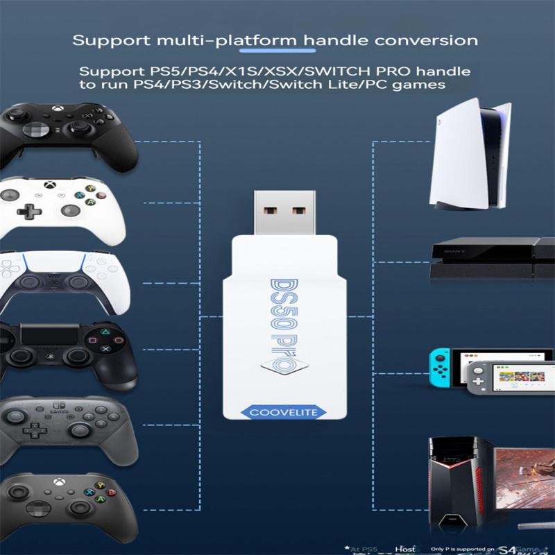Coovelite Ds50 Pro Gamepad Converter Controller Receiver Adapter Compatible For Ps5/ Ps4 /x1s/xsx/switch Pro