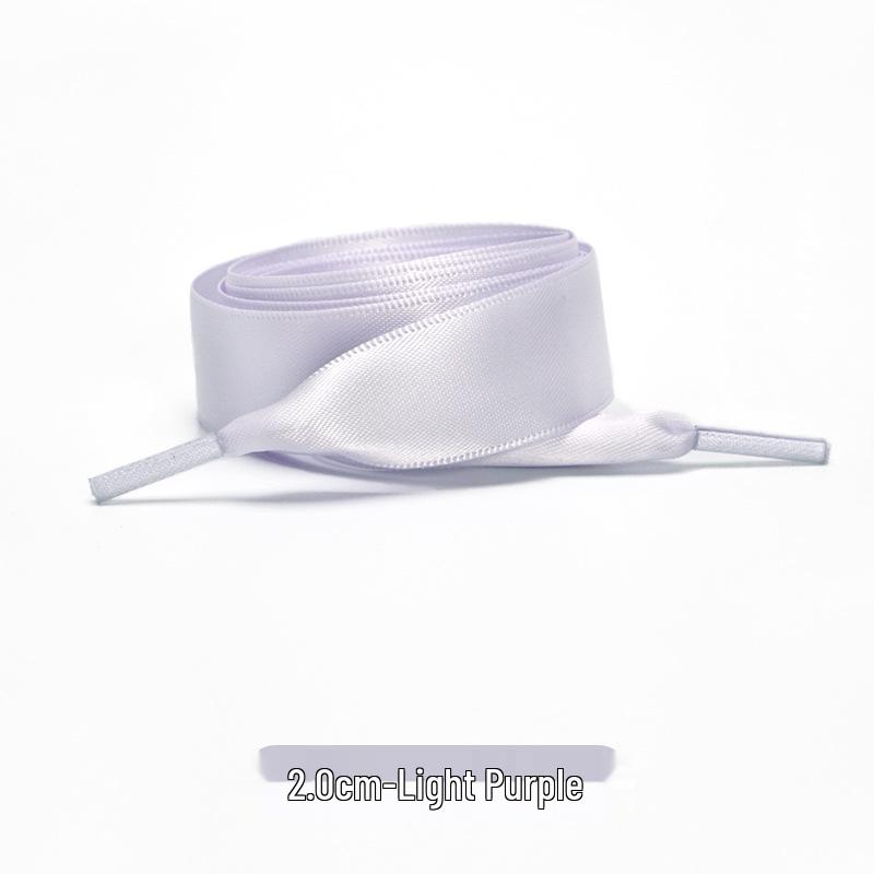 Candy Color Double-Sided 2cm Silk Shoelaces for Casual Shoes & Air Force 1