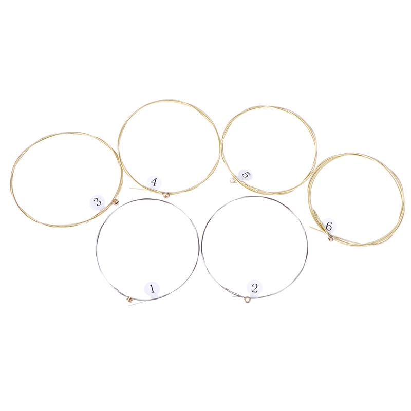 1 Set 6 pcs Practice Nickel Plated Steel Guitar String For Acoustic Guitar