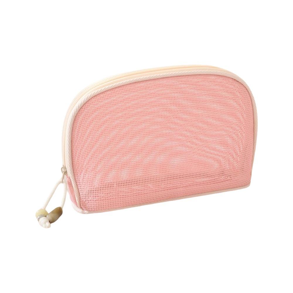 Large Capacity Lipstick Bag Breathable Cosmetic Storage Bag Casual Mesh Makeup Bag Makeup Storage розовый