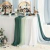Soft Table Runner Sheer Flowing Runner Chiffon Wedding Elegant Solid Color High Quality