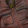 Vintage Red Brown M65 Hunting Jackets Black Genuine Cowhide Men Leather Jacket Pockets Men's Cow Coat Autumn
