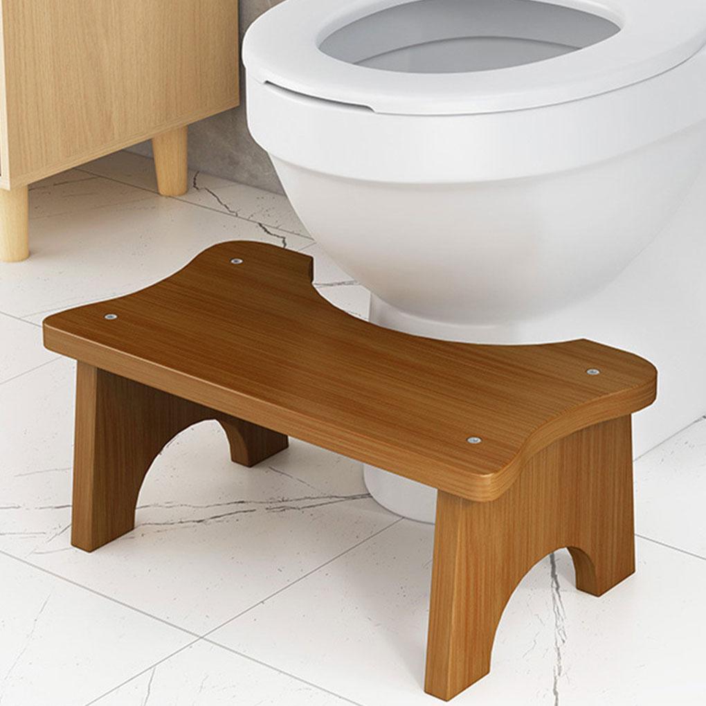 Bamboo Toilet Stool Toilet Brush Non-Slip Potty Seat Children Pregnant Foot Restroom Older Squat BenchKid Poop Seat Home Travel
