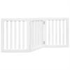 Vidaxl Cancello Pieghevole di Sicurezza per Cani, 3 Pannelli, Bianco, 150 cm