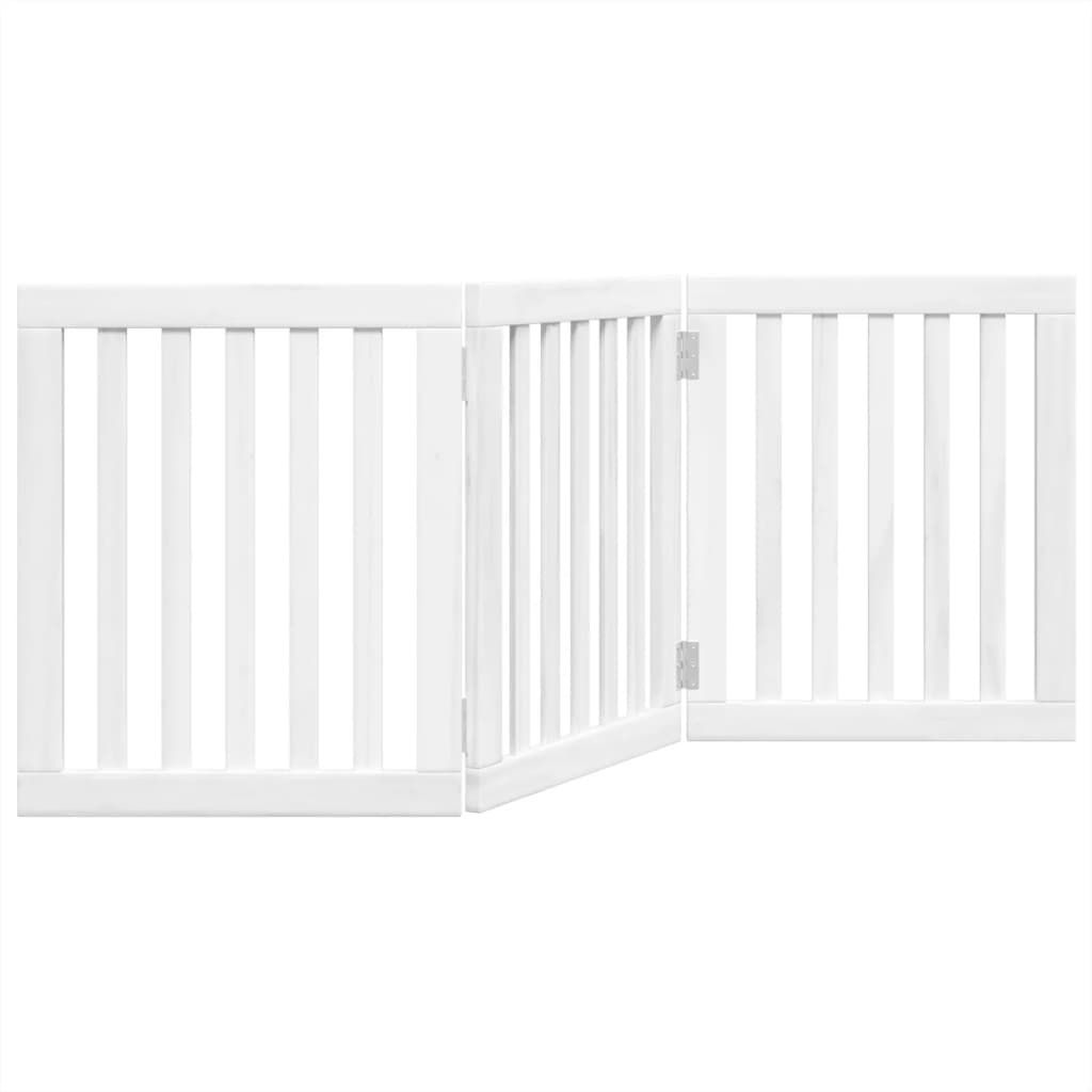 Vidaxl Cancello Pieghevole di Sicurezza per Cani, 3 Pannelli, Bianco, 150 cm