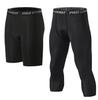 Tersila Length Sports Compression Power Stretch Short Summer Size 3XL Men's 3/4 Tights, 2-Pack, Leggings, Tights, Underwear, Cooling, Breathable,