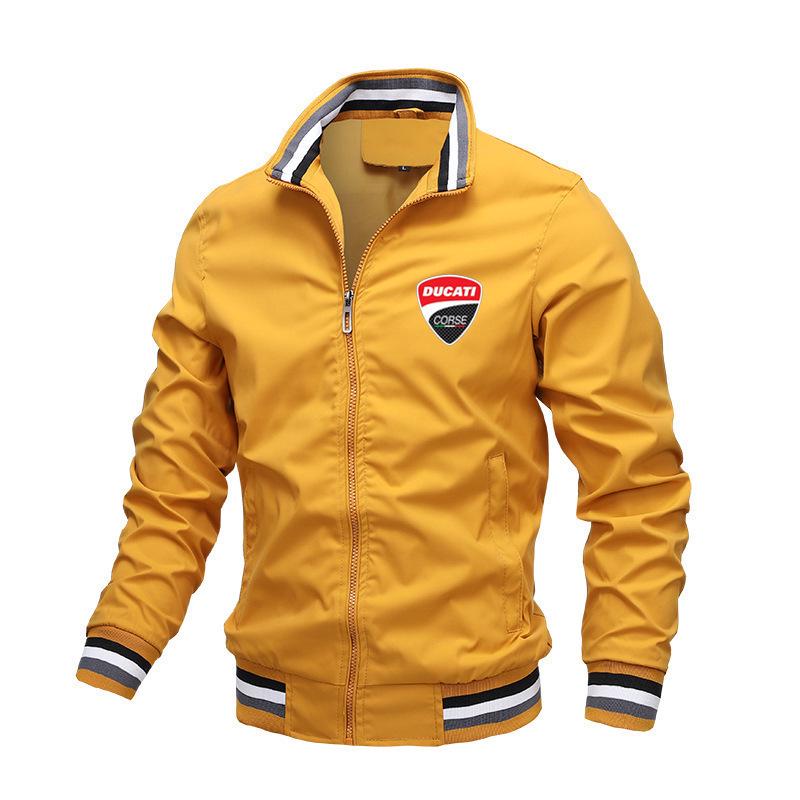 Unisex Autumn Pilot Print Zip-Up Cycling Jacket