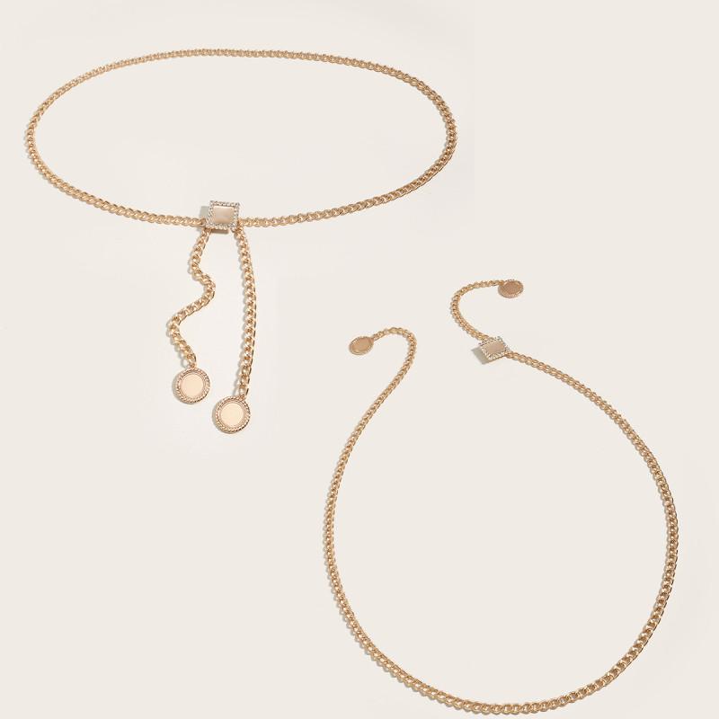 Pink Simulation Fashion Gemstone Decoration Women Casual Waist Chain Daily For