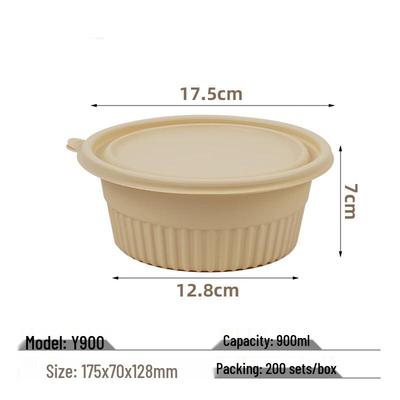 Degradable Round Corn Starch Takeaway Food Containers