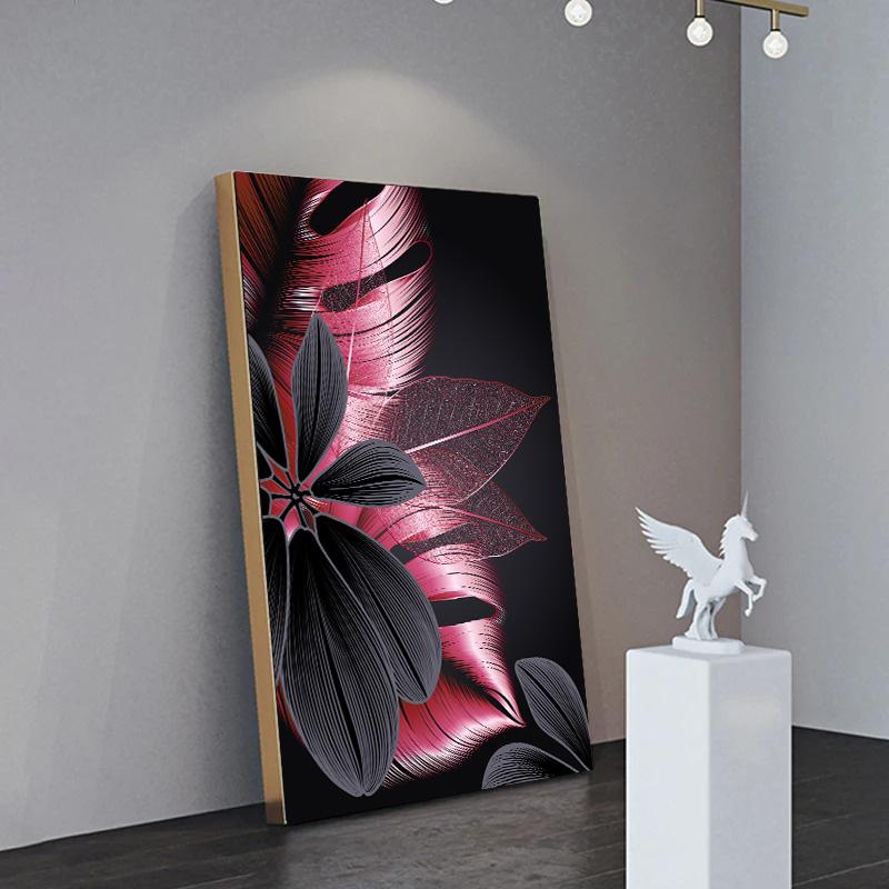 Black Golden Plant Leaf Canvas Poster Print Modern Home Decor Abstract Wall Art Painting Nordic Living Room Decoration Picture