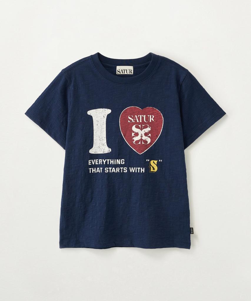 Seteo (W) I Love Slub Short Sleeve T-Shirt Navy