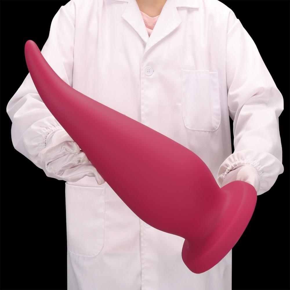 Thick Huge Fox Tail Butt Plug for Men Women, Large Anal Plug with Flared Base, Silicone Anal Stretcher for Adult Beginners and Advanced Players