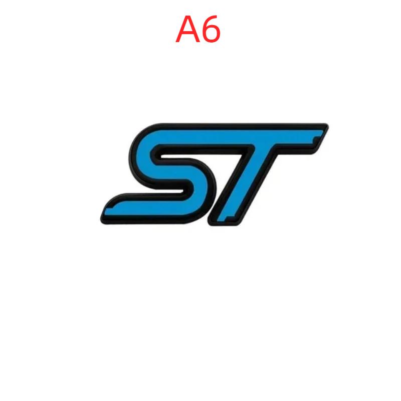 3D Metal ST Logo Car Steering Wheel Emblem Badge Sticker For Focus 2 3 MK2 MK3 MK4 MK7 Fiesta Kuga Explorer Edge