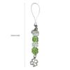 Handcrafted Beaded Four Leaf Clover Phone Charm Fashion Keychain Bag Hanging Accessory for Good Luck and Happiness